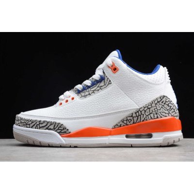 Nike Erkek Air Jordan 3 Retro Beyaz / Kraliyet Mavisi Basketbol Ayakkabısı Türkiye - FAKL70ZM